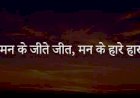   मन के हारे हार है मन के जीते जीत