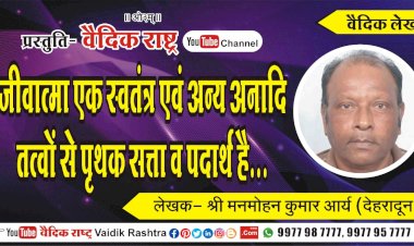 जीवात्मा एक स्वतन्त्र एवं अन्य अनादि तत्वों से पृथक सत्ता व पदार्थ है